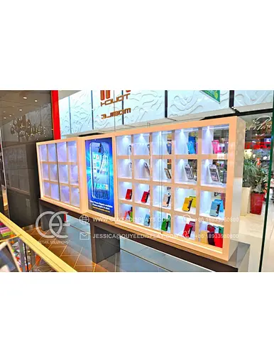 mobile phone shop display showcase