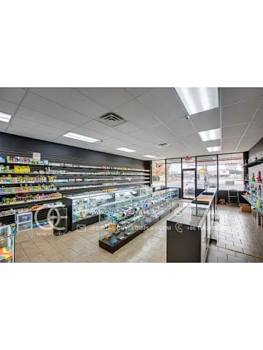 smoke shop glass display showcase