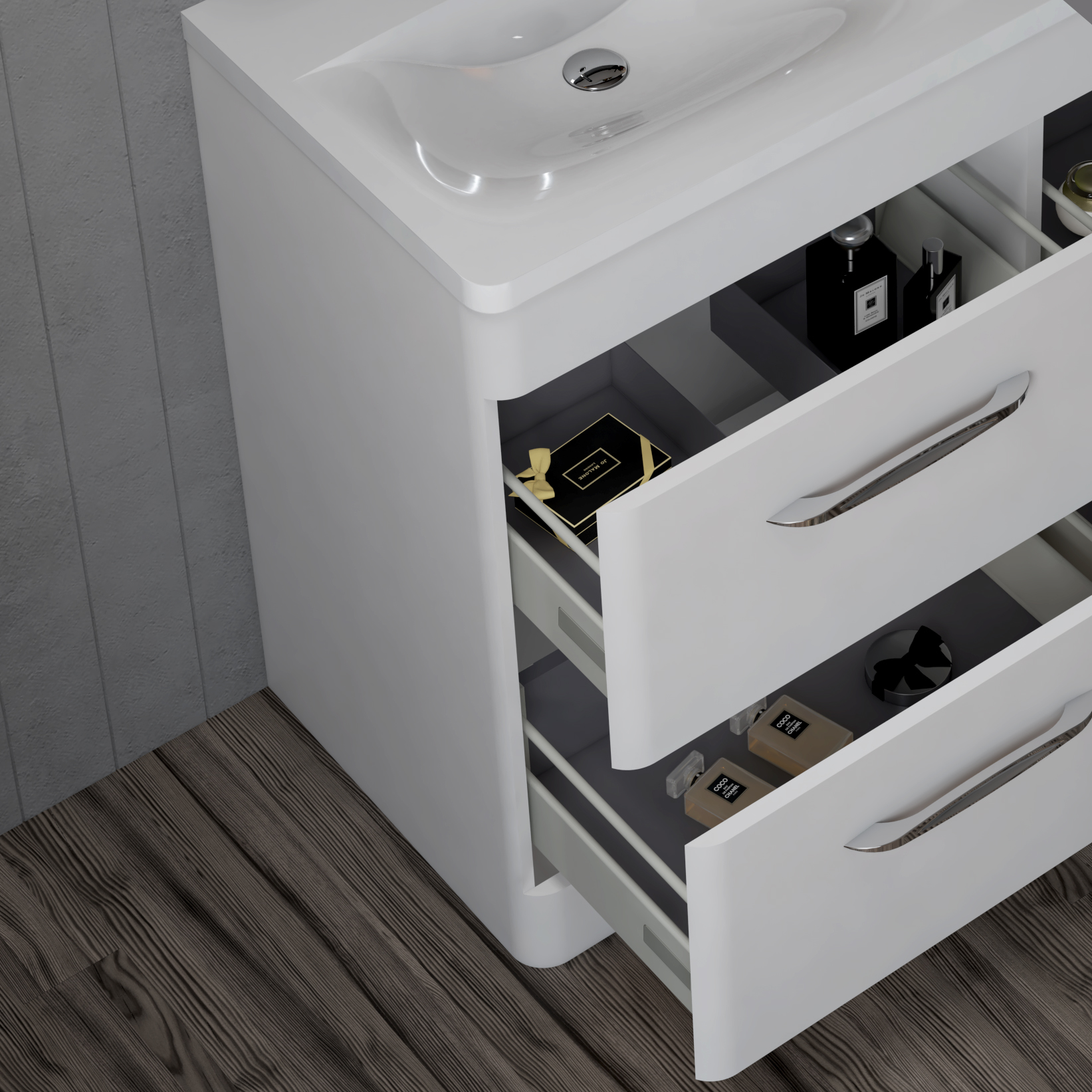 white cabinet