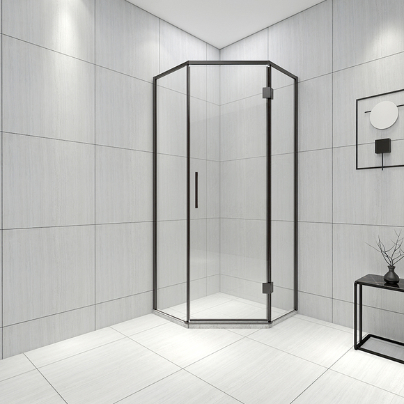 d shaped shower enclosure