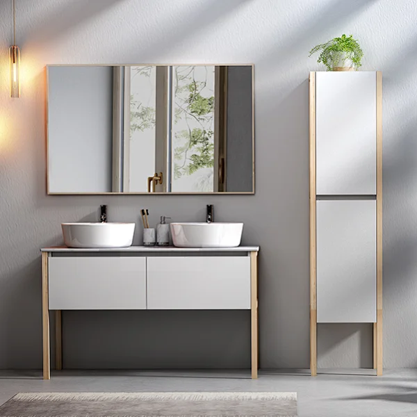white vanity unit
