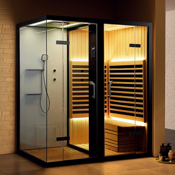 Cabina ducha - Todo EN 4in1 negro Izquierdo - dimensiones: 170 x