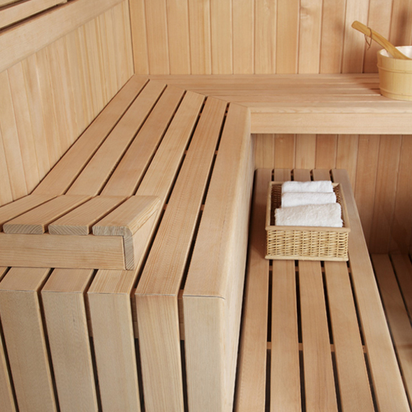 outdoor sauna and steam room
