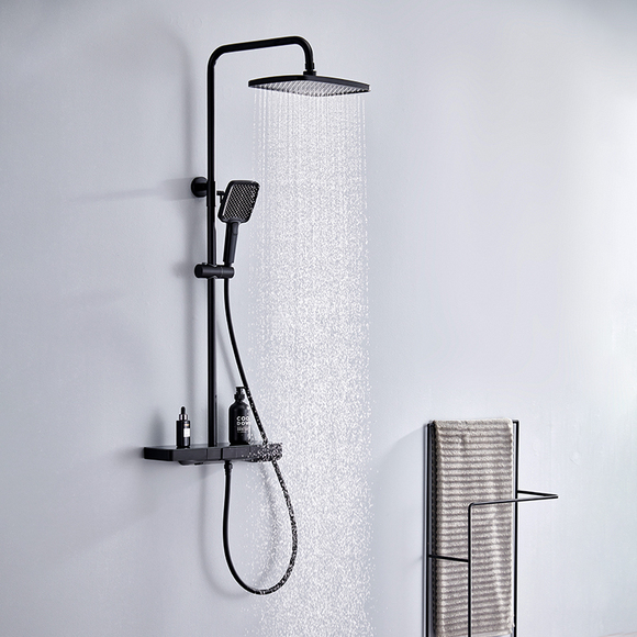 matt black shower
