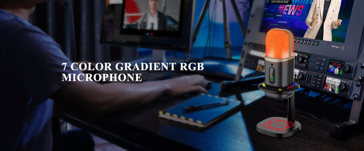 Condenser USB Microphone Gaming Mic for Live Streaming