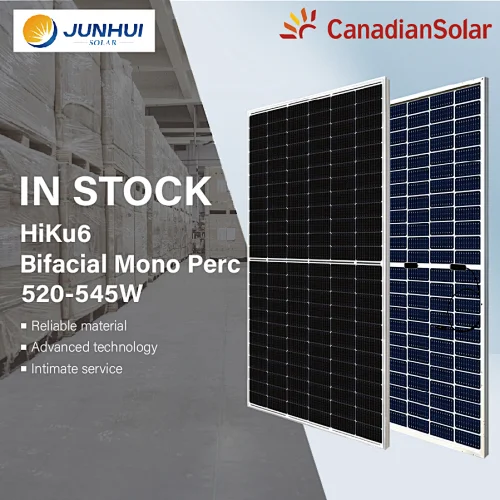 CanadianSolar Supplies Professional Monocrystalline Silicon HIKU6S CS6R 520-545W Bifacial Mono Perc Solar Panels