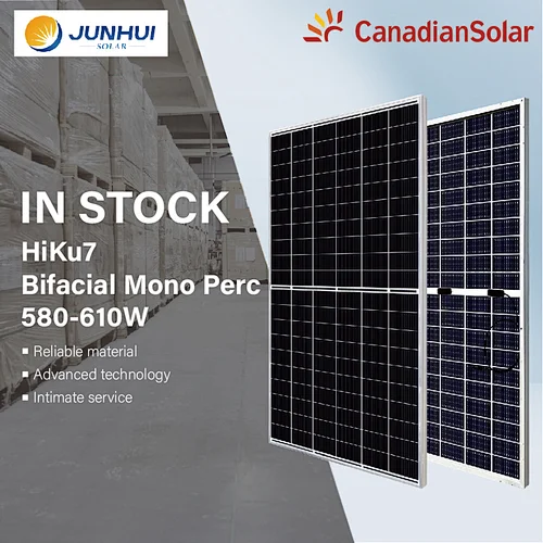 CanadianSolar Supplies Professional Monocrystalline Silicon HIKU7 CS7L Bifacial mono perc580-610W Panels