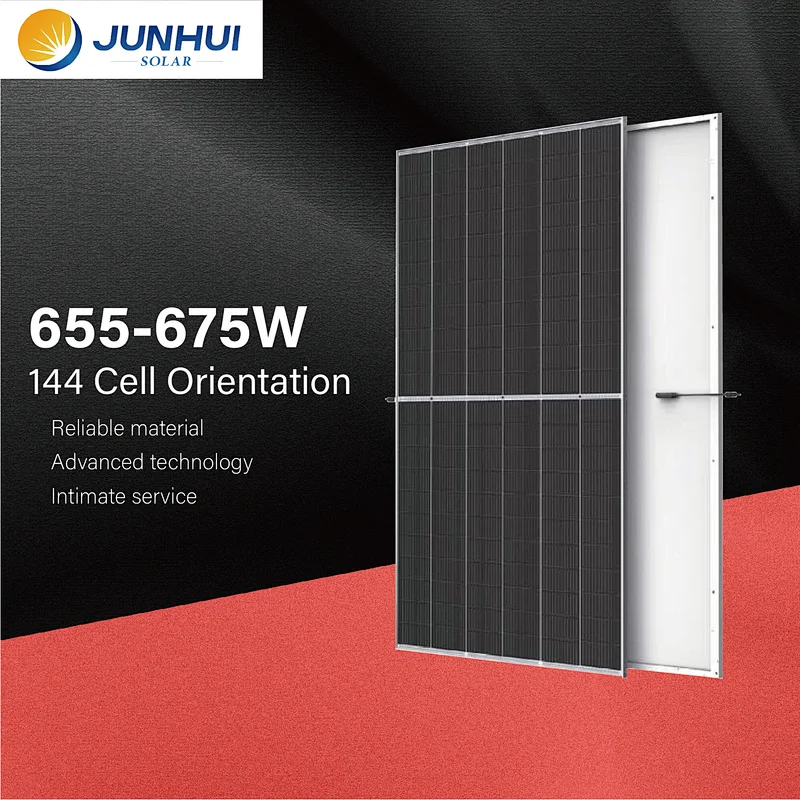 JUNHUI 655-675W 144 Cell Orientation Solar Panels Paneles Solares