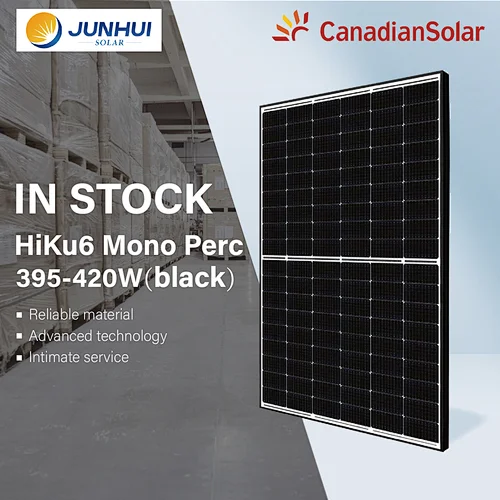 CanadianSolar Supplies Professional Monocrystalline Silicon HIKU6S CS6R Black Frame 395-420W Solar Panels