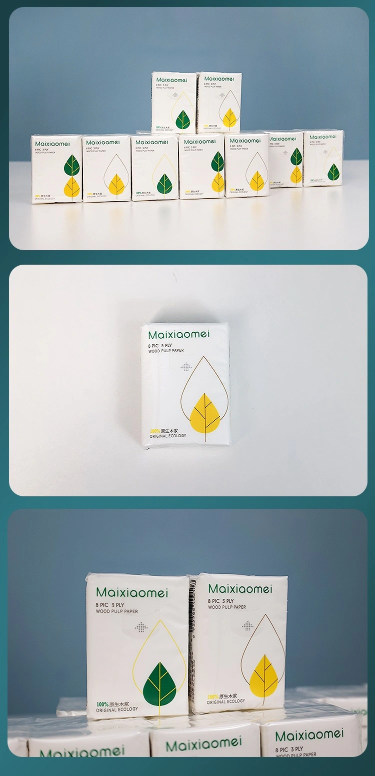 Custom Printing Handkerchief Paper Virgin Wood Pulp Pocket Tissue_3