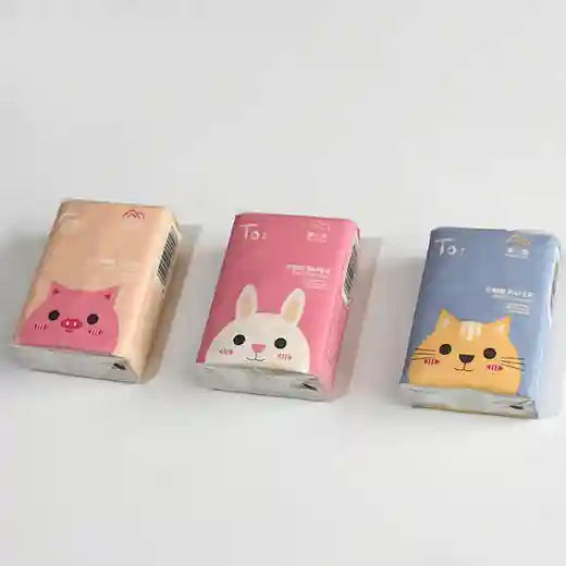 Customized Pocket Packs Facial Tissues Bamboo Pulp Handkerchief Paper_3
