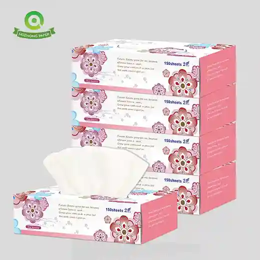 Soft OEM Brand Tissue Paper Box Package Facial Tissue Paper_3