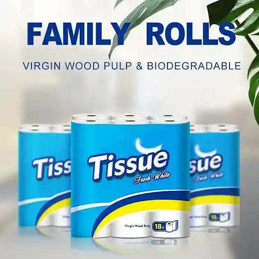 virgin wood pulp & biodegradable family rolls of toilet paper_1