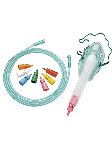 Adjustable Venturi Mask With 7 Diluters Disposable Oxygen Concentration Madical Grade PVC