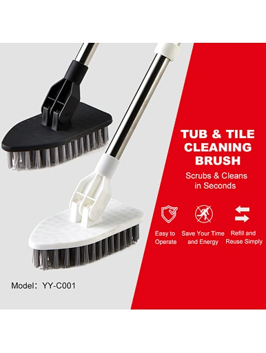 shower cleaning brush with long handle