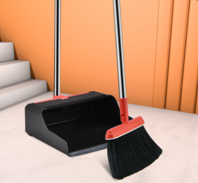 Upright Dustpan and Broom Combo Set