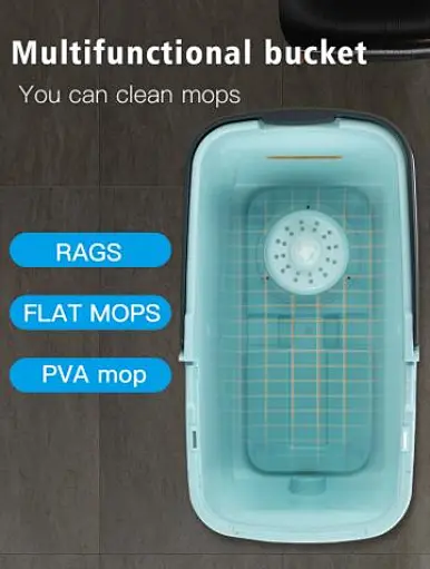 cleaning mops and bucket set