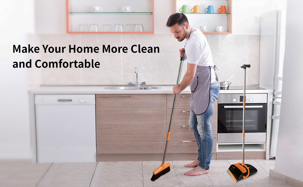 Upgrade Broom and Dustpan Set