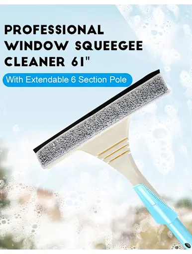 Window Cleaning Squeegee Kit ，2 in 1 Shower Squeegee ，Squeegee for Window Cleaning