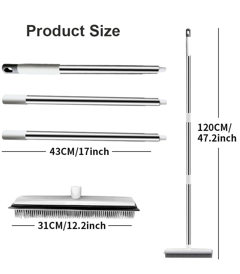 Rubber Broom with Built in Squeegee