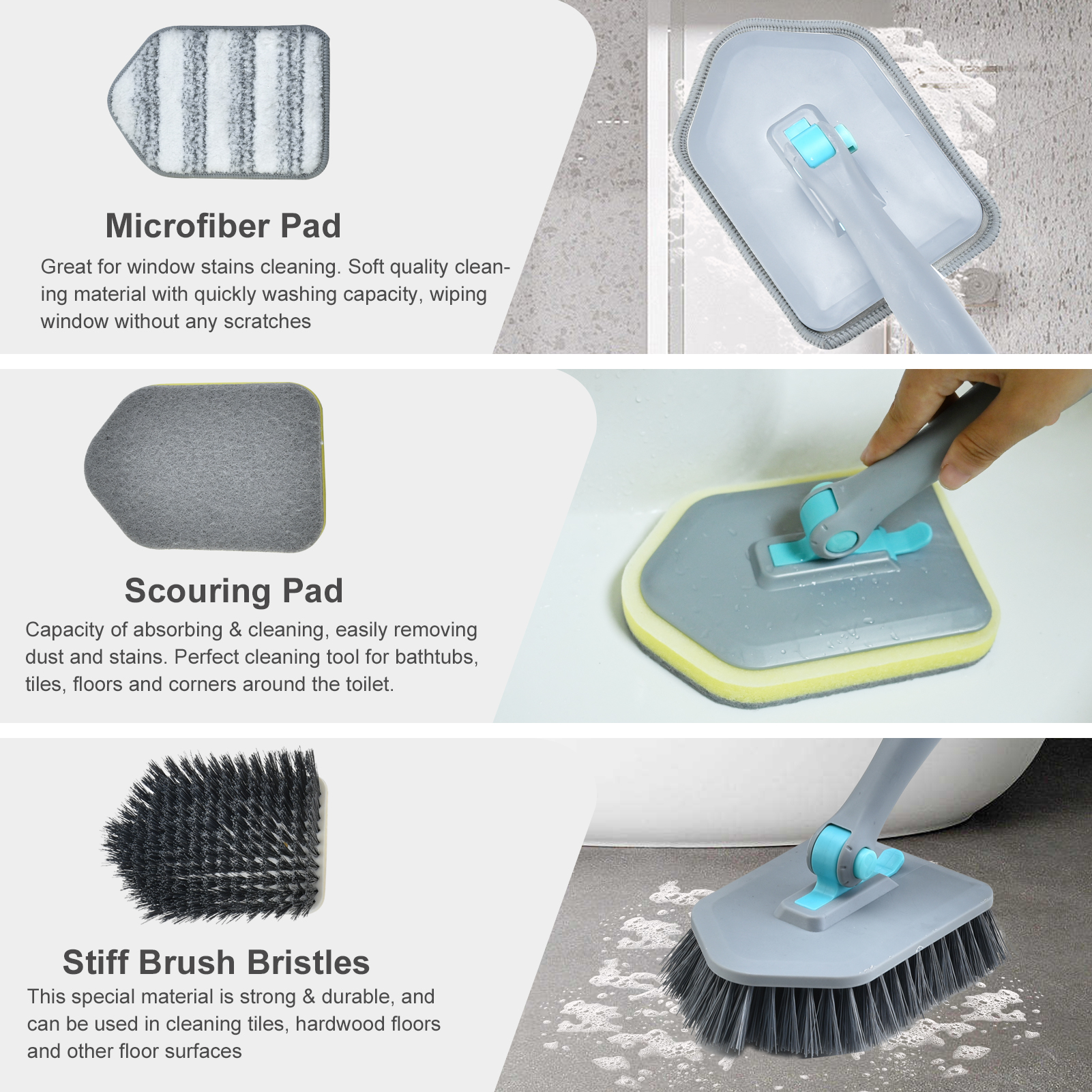 3 in 1 Tub and Tile Brush