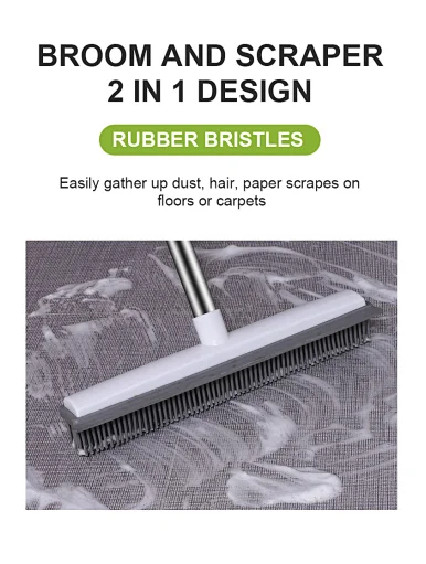 Pet Hair Rubber Broom Removal Tool