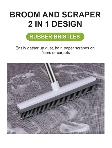 Pet Hair Rubber Broom Removal Tool