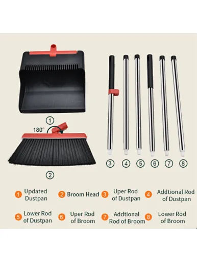 Heavy Push Combo Set Upright Long Handle