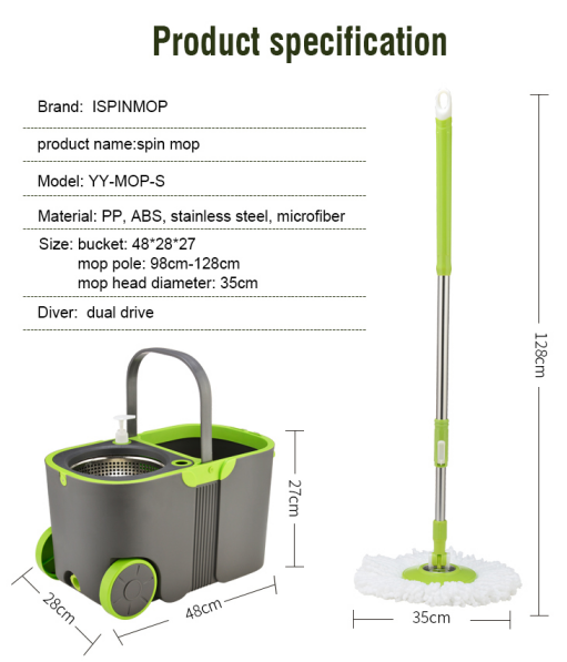 spin mop and bucket set
