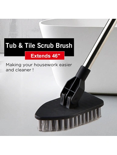 shower cleaning brush with long handle