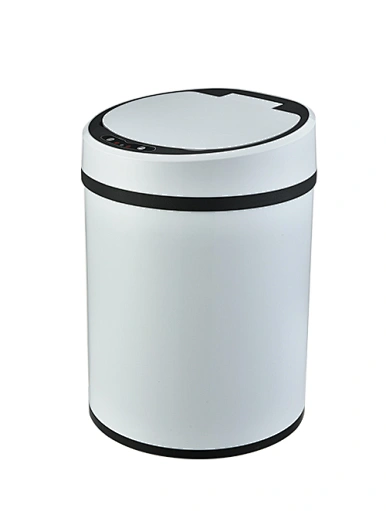 Kitchen Trash Can for Bathroom Bedroom Home Office Automatic Touch Free High-Capacity Garbage Can with Lid Stainless Steel Waste Bin