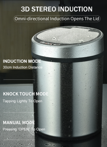 Trash Can with Touch-Free & Motion Sensor