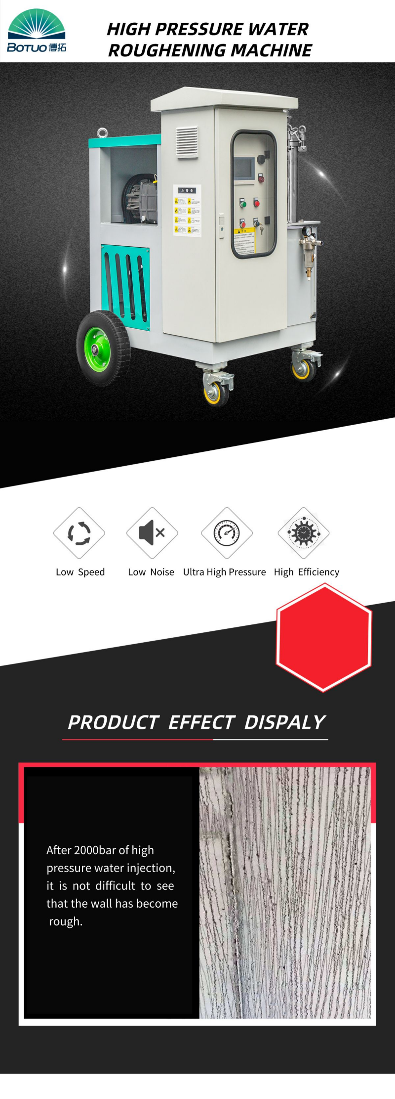 water roughening machine