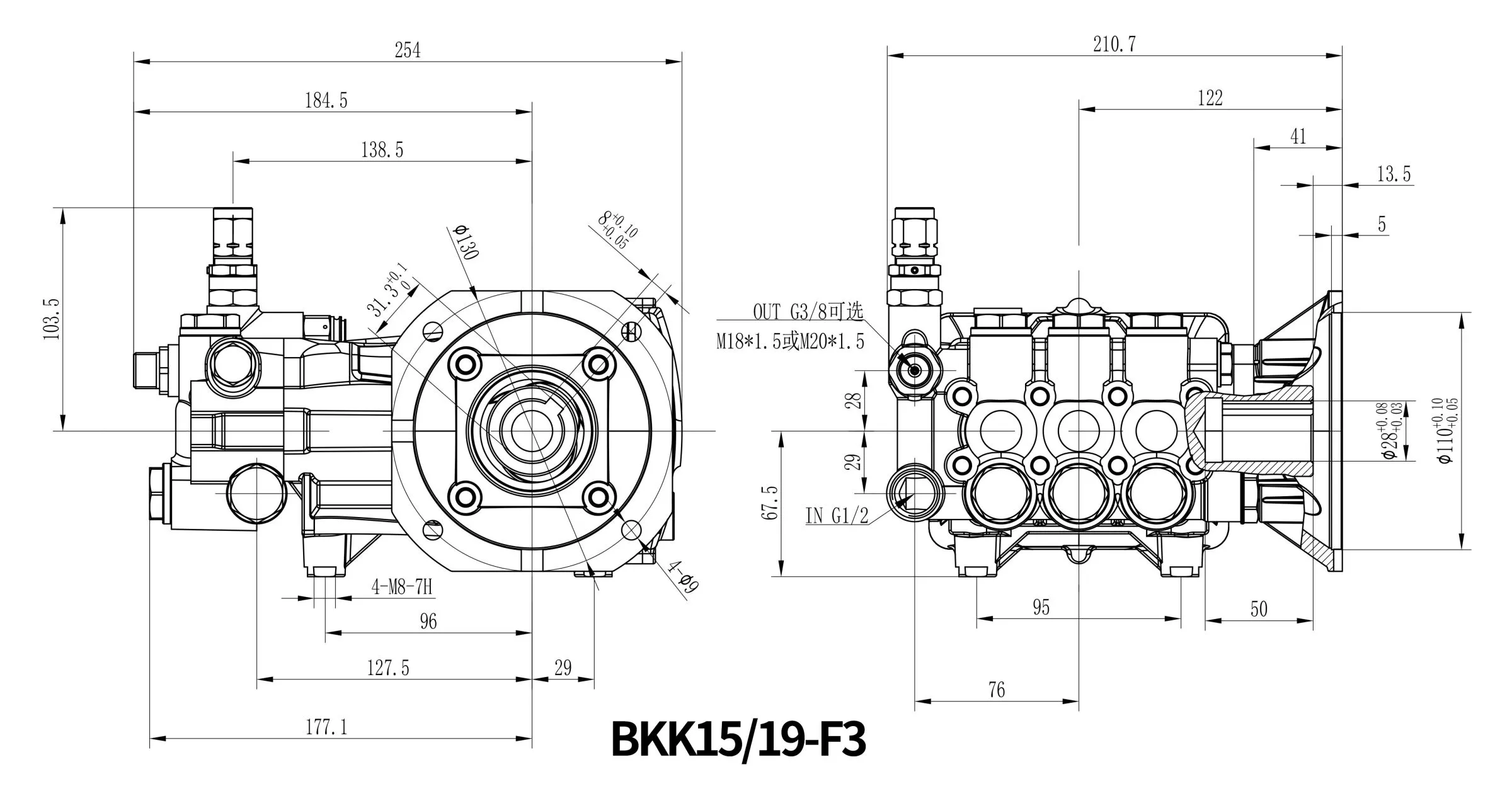 water pump 3 piston