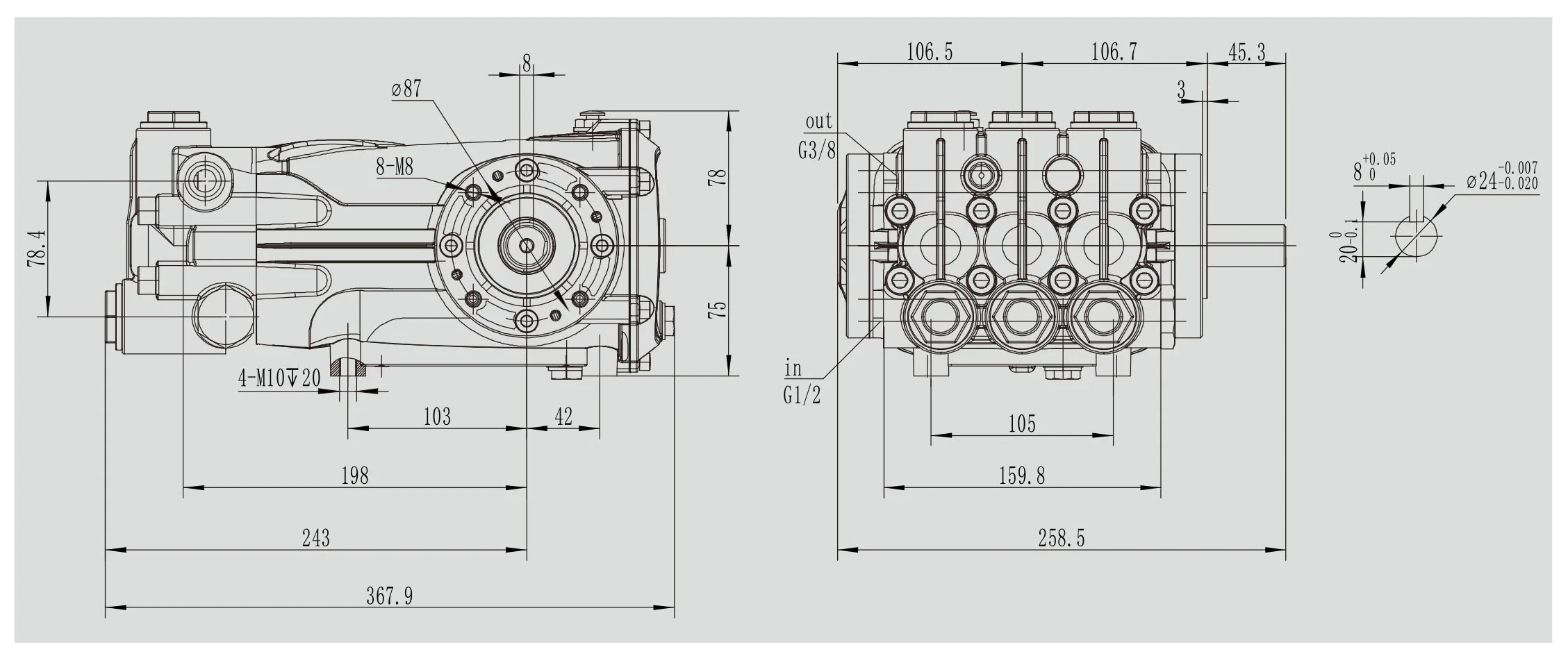 high pressure cement pump truck
