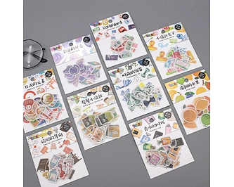 Decorative Sticker Packs 12Pcs Cute Cartoon Washi Sticker For Laptop Notebook Water Bottle Cup Luggage Scrapbook