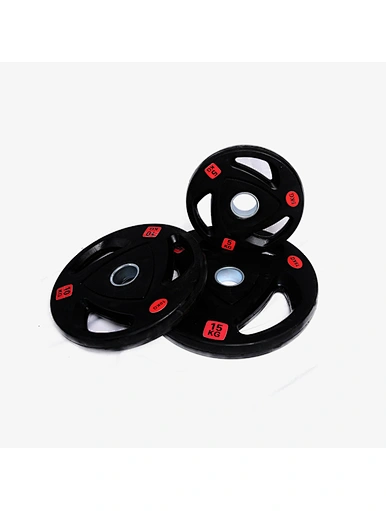 Black Tri Grip Olympic Weight Plate