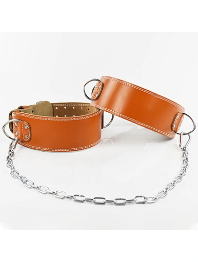 Leather Weight Belt With Steel Chain