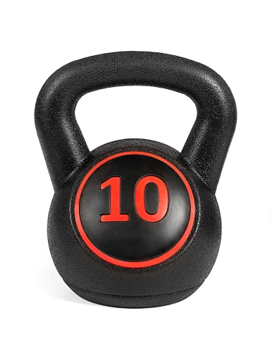 Colorful Vinyl Coated Cement Kettlebell Set