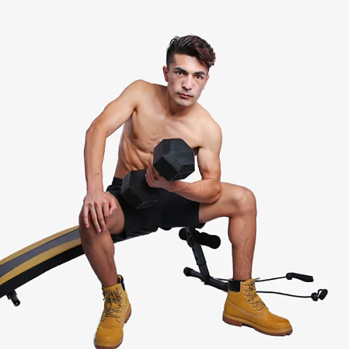 Hexagon Rubber Bumper Dumbbell