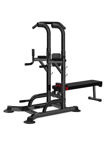 Power Tower Dip Station With Bench