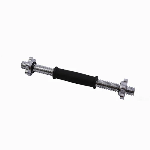 Dumbbell Bar with Black Rubber Handle