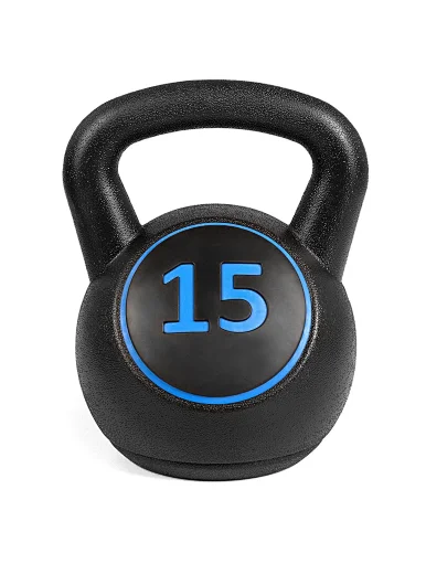 Colorful Vinyl Coated Cement Kettlebell Set