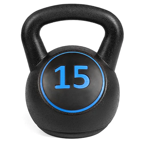 Colorful Vinyl Coated Cement Kettlebell Set