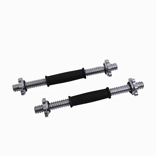 Dumbbell Bar with Black Rubber Handle