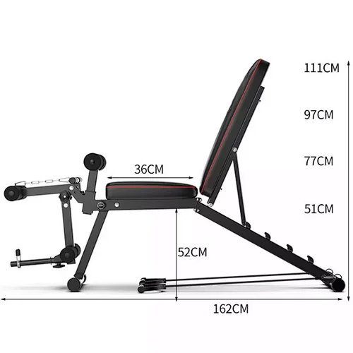 Weight Bench with Leg Extension and Leg Curl