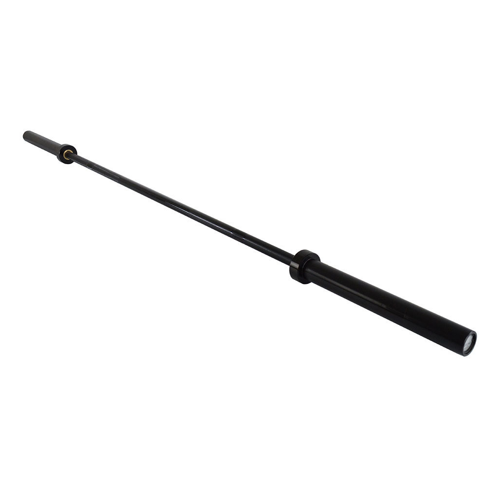 1.8m Straight Black Bearing Olympic Barbell Bar