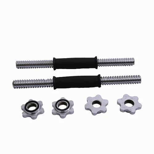 Dumbbell Bar with Black Rubber Handle