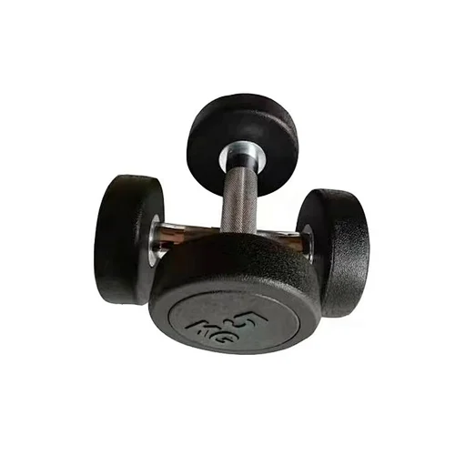 Rubber Bumper Dumbbell with Round Ends