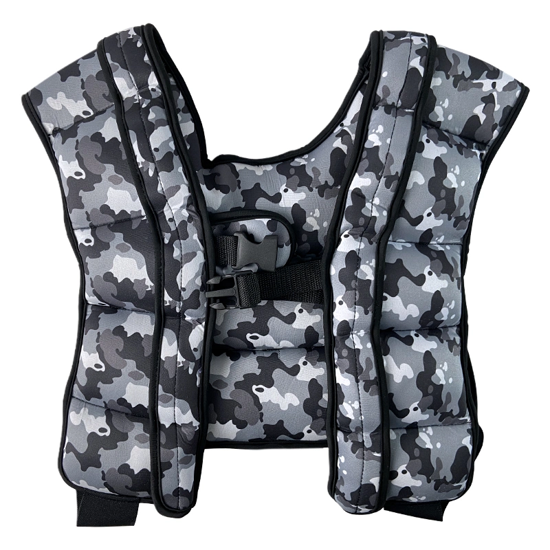 Camouflage Gray Adjustable Weight Vest